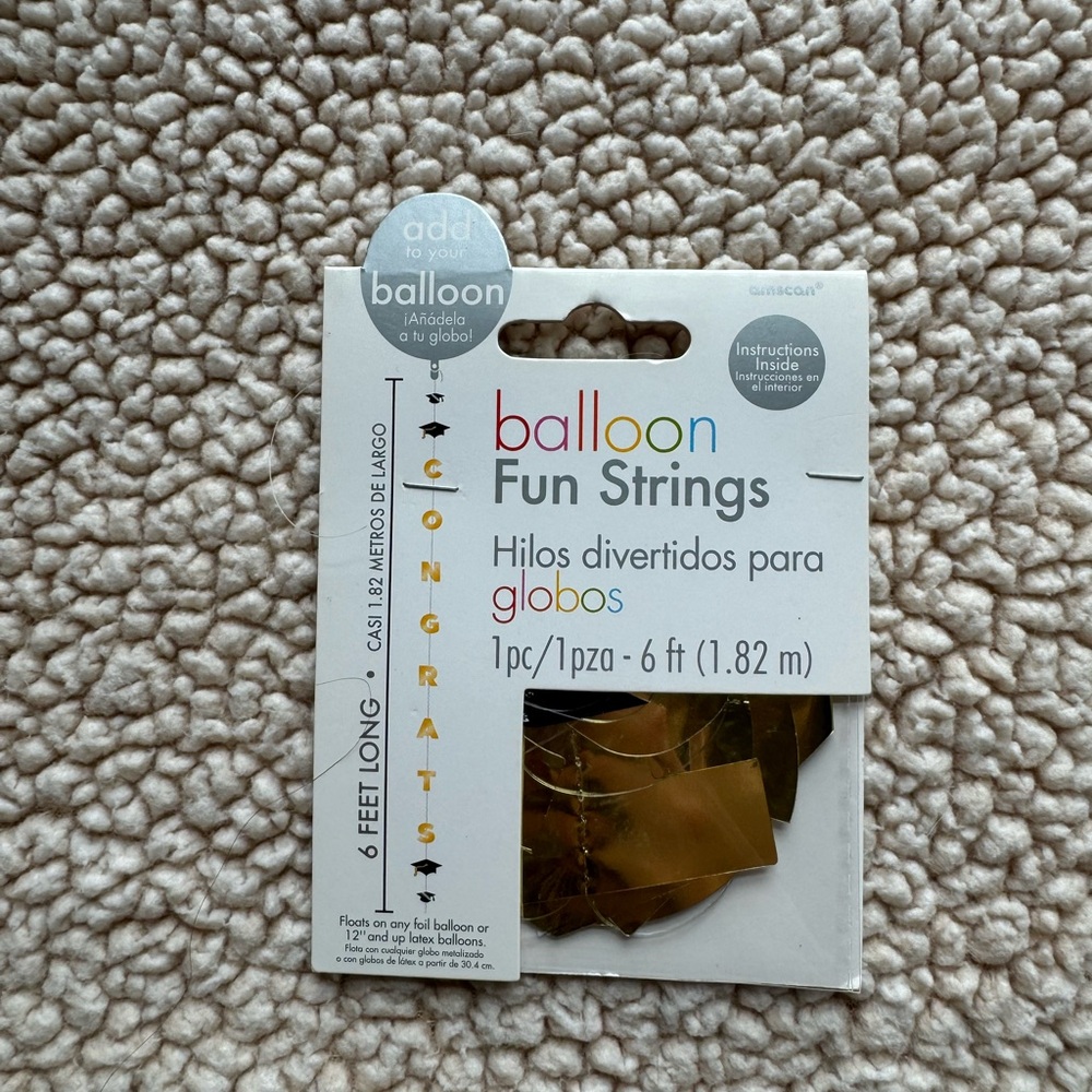 Balloon Fun String- Congrats Grad balloon string - Picture 2 of 4